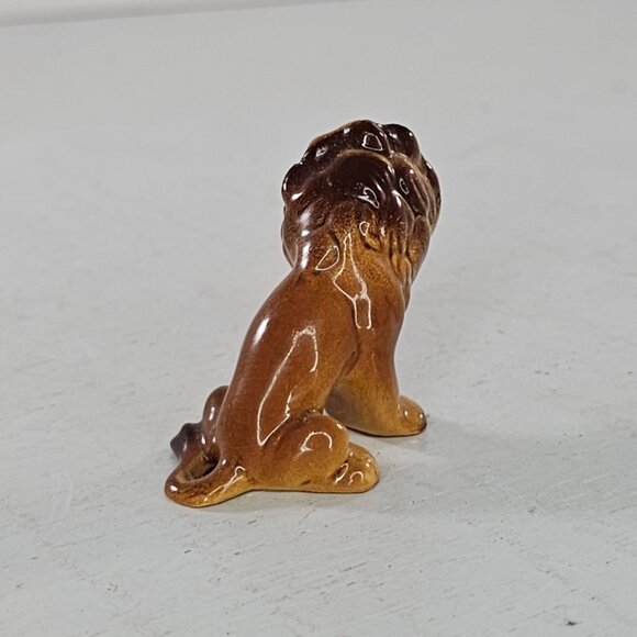 Hagen Renaker Male Lion Miniature Figurine Cat Sitting Seated - Picture 4 of 8
